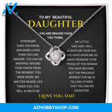 Daughter - The Proudest Moment - Love Knot Necklace