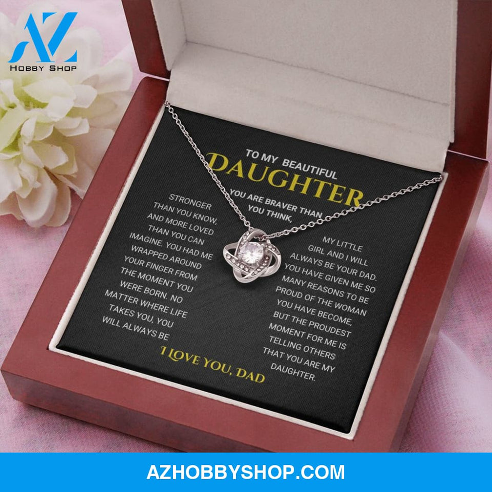 Daughter - The Proudest Moment - Love Knot Necklace