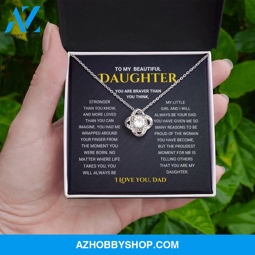 Daughter - The Proudest Moment - Love Knot Necklace
