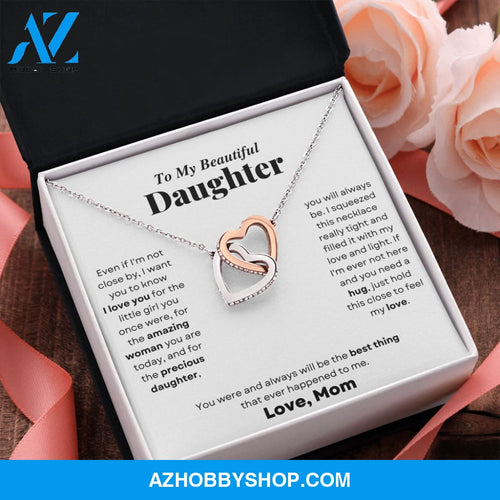 Daughter - Two Hearts - Interlocking Hearts Necklace