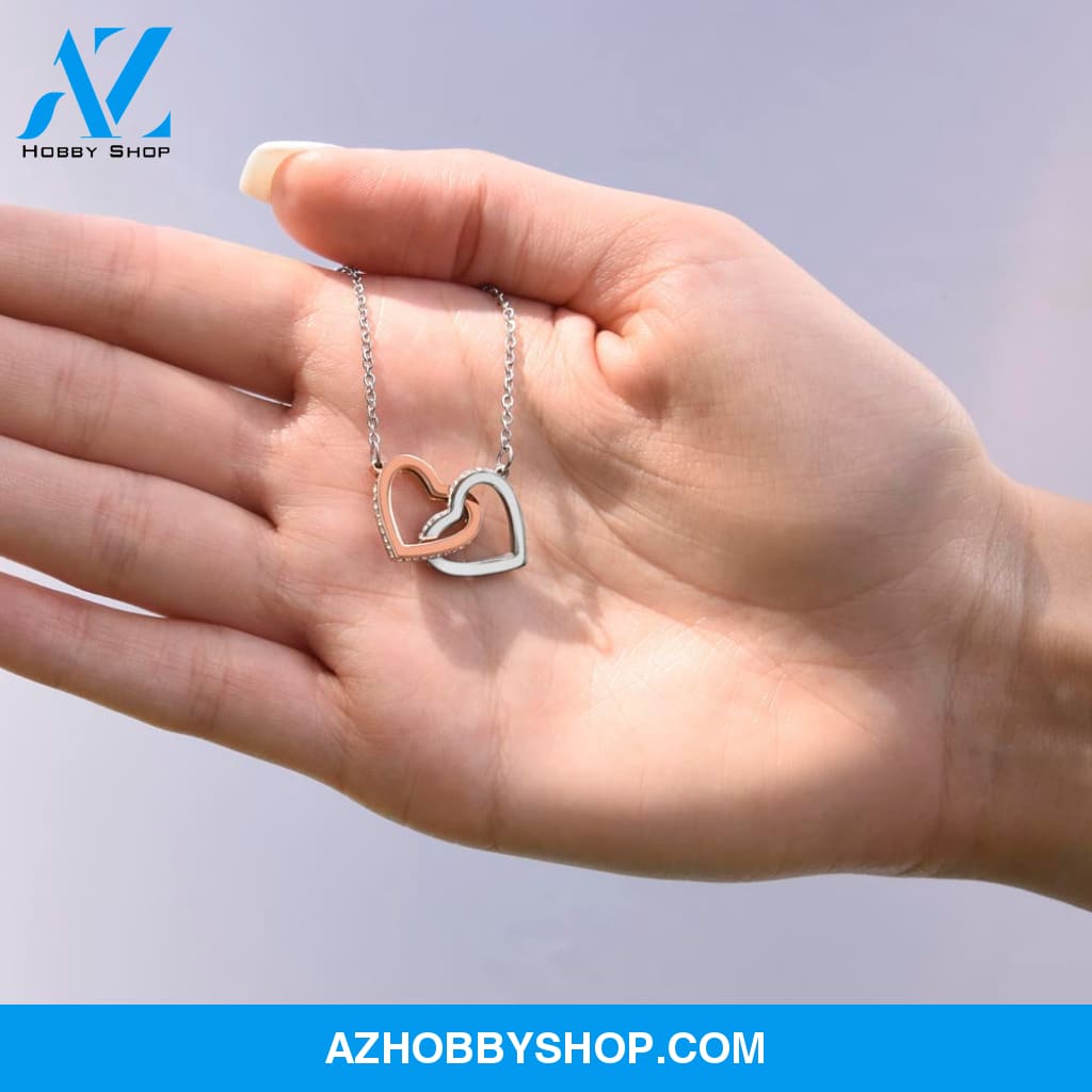 Daughter - When Life Gets Hard - Interlocking Hearts Necklace