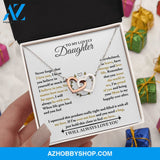 Daughter - When Life Gets Hard - Interlocking Hearts Necklace