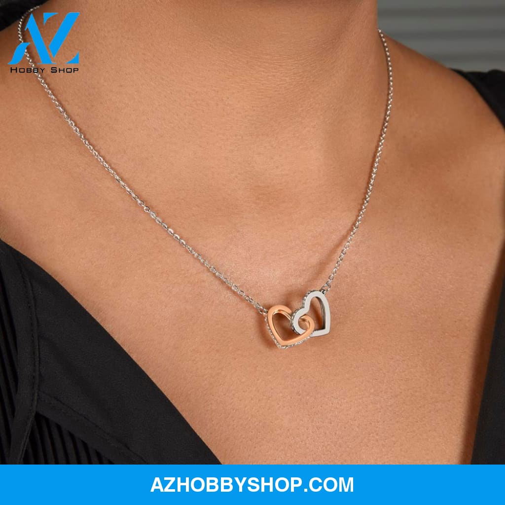 Daughter - When Life Gets Hard - Interlocking Hearts Necklace