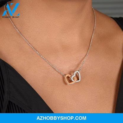 Daughter - When Life Gets Hard - Interlocking Hearts Necklace