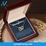 Daughter - You Are Loved More - Interlocking Hearts Necklace