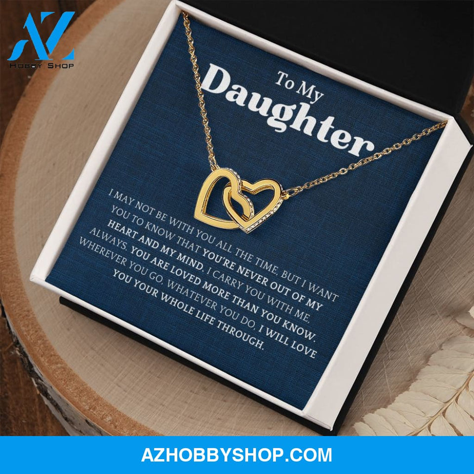 Daughter - You Are Loved More - Interlocking Hearts Necklace