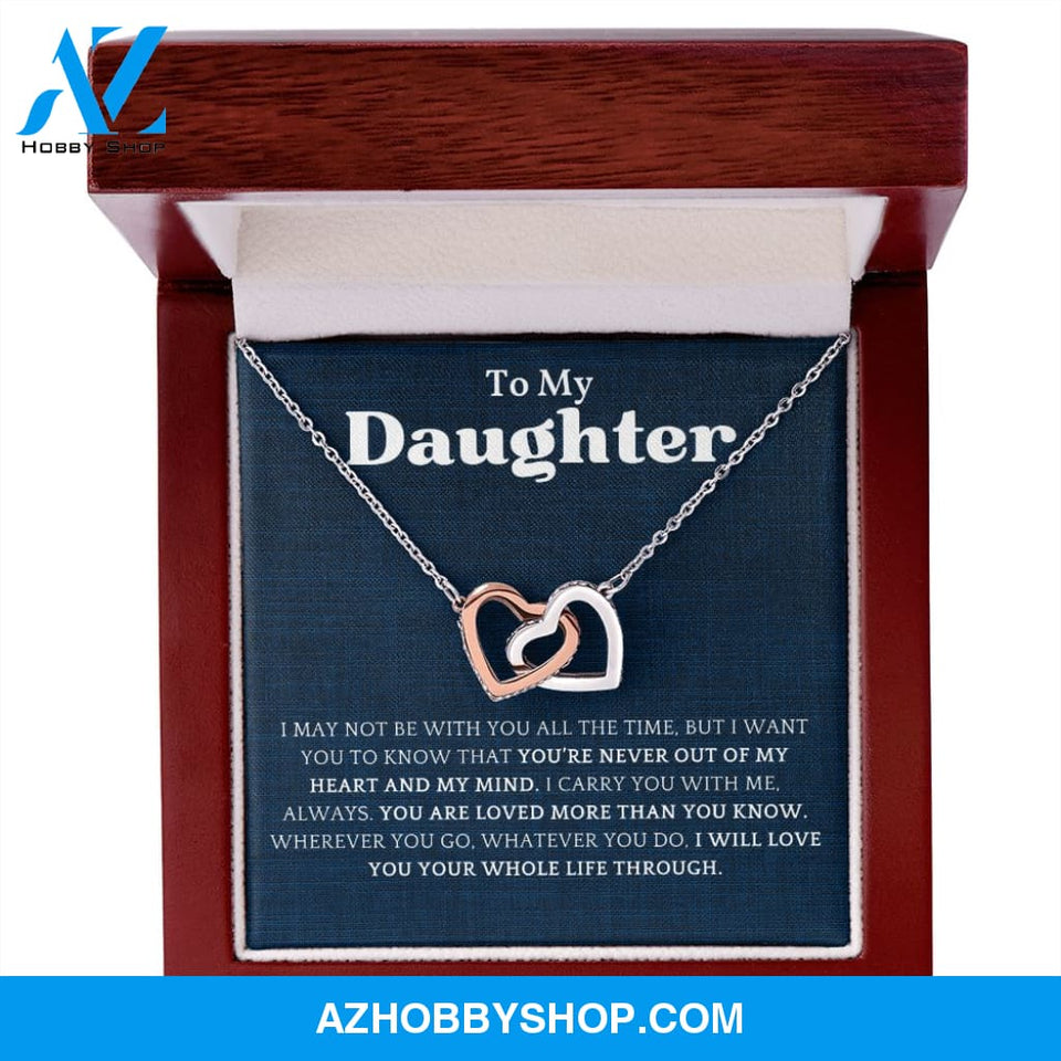 Daughter - You Are Loved More - Interlocking Hearts Necklace