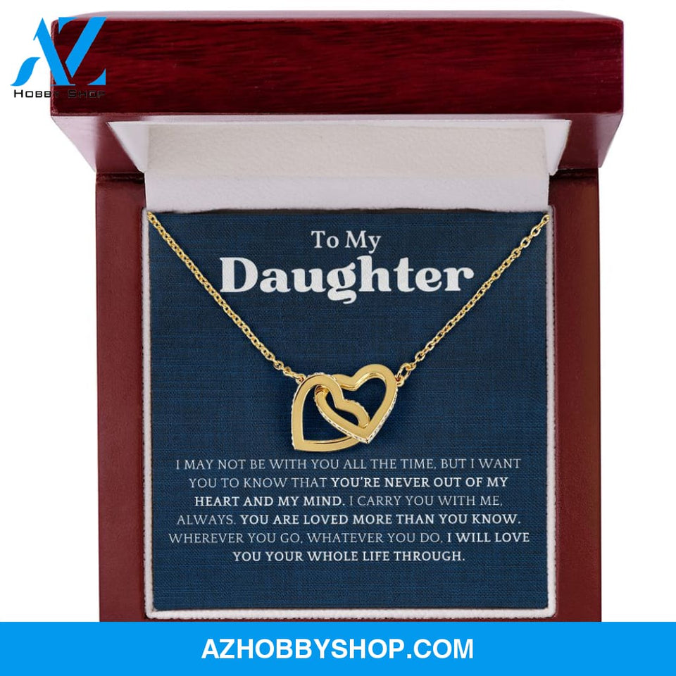 Daughter - You Are Loved More - Interlocking Hearts Necklace