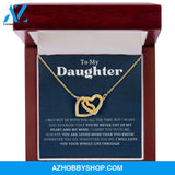 Daughter - You Are Loved More - Interlocking Hearts Necklace