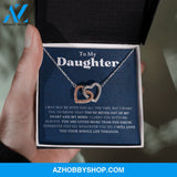 Daughter - You Are Loved More - Interlocking Hearts Necklace
