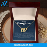 Daughter - You Are Loved More - Interlocking Hearts Necklace