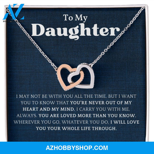 Daughter - You Are Loved More - Interlocking Hearts Necklace