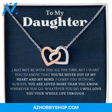 Daughter - You Are Loved More - Interlocking Hearts Necklace