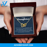 Daughter - You Are Loved More - Interlocking Hearts Necklace