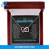 Daughter - You Are My World - Interlocking Hearts Necklace