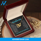 Daughter - You Are My World - Interlocking Hearts Necklace