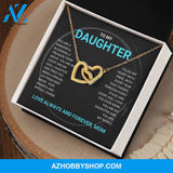 Daughter - You Are My World - Interlocking Hearts Necklace