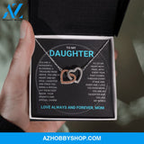 Daughter - You Are My World - Interlocking Hearts Necklace