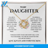 Daughter - You Are My World - Love Knot Necklace
