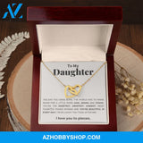 Daughter - You're Beautiful - Interlocking Hearts Necklace