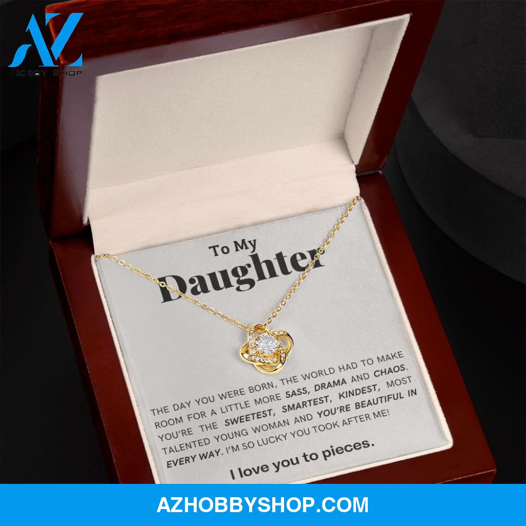 Daughter - You're Beautiful - Love Knot Necklace