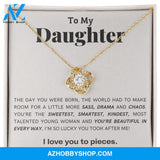 Daughter - You're Beautiful - Love Knot Necklace