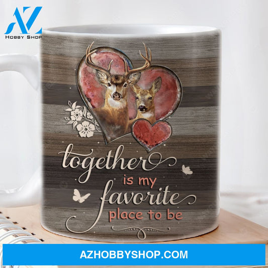 Dear painting, Together is my favorite place to be - Couple AOP Mug