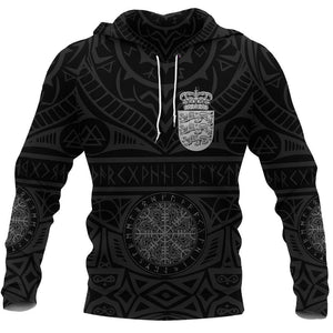 Unisex Hoodie All Over Print  Viking Gifts Denmark Vikings Tattoo Unisex Hoodie