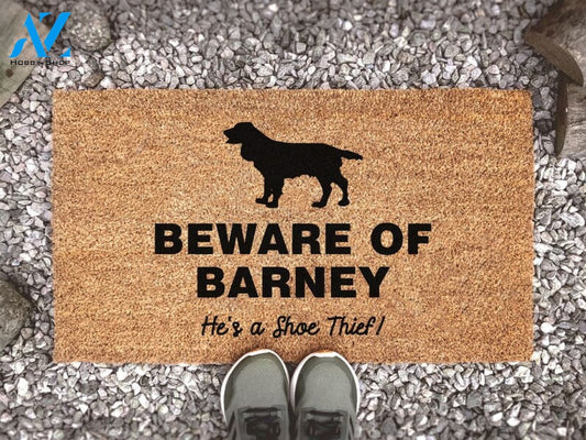Dog Doormat - Beware of Dog - Personalised Dog Doormat - Custom Doormat - Animal Lover Gift