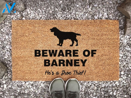 Dog Doormat - Beware of Dog - Personalised Dog Doormat - Custom Doormat - Animal Lover Gift