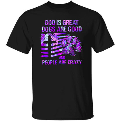 Dog footprint, Hologram, US flag, God is great, Dogs are good, People are crazy - Jesus, Pet Apparel