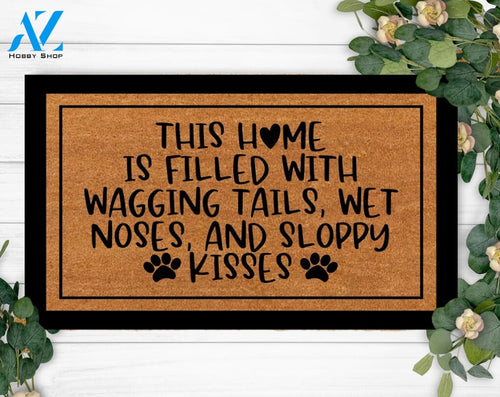 Dogs Mom Doormat-Welcome Doormat-Funny Family Doormat-Last Name Doormat-Housewarming Gift-Dog Welcome Rug-Animal lovers