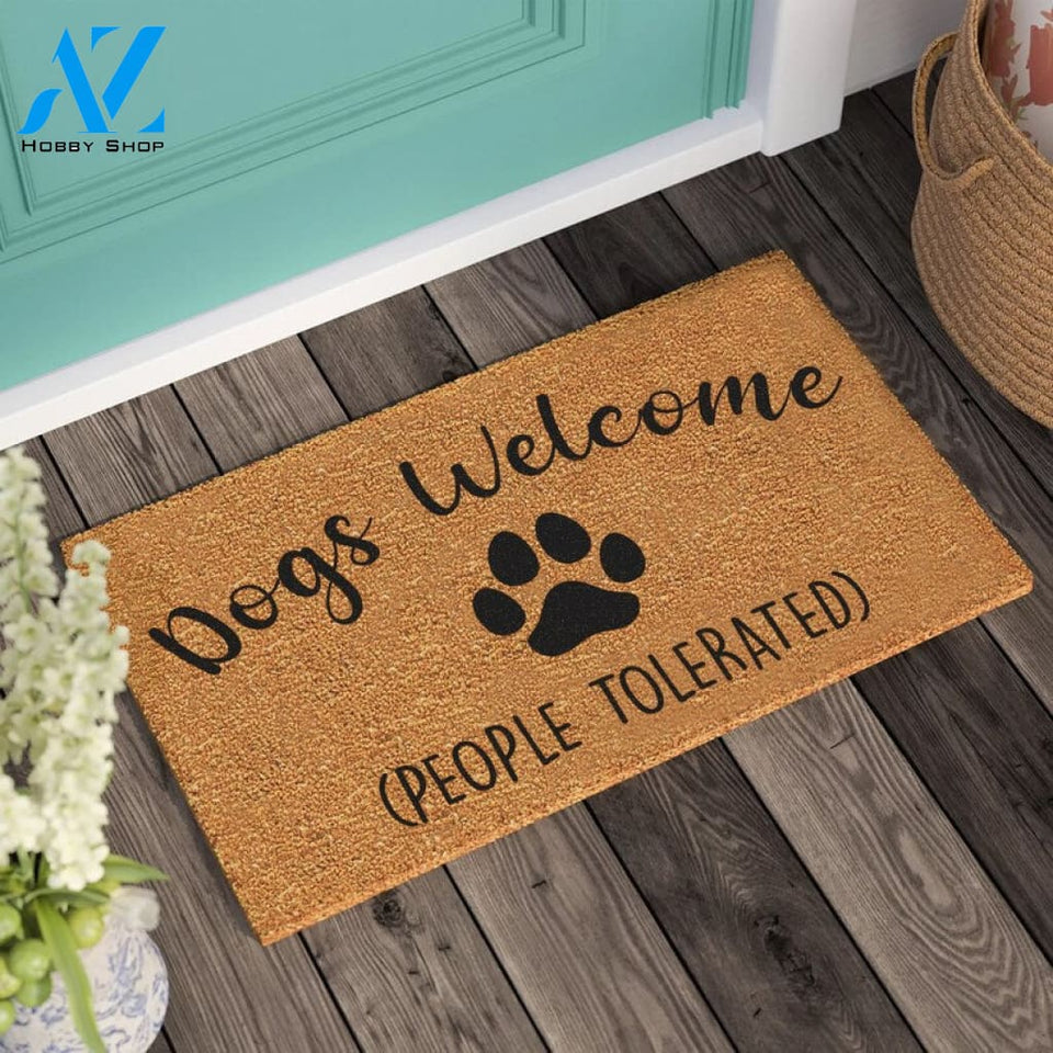 Dogs Welcome Doormat Wedding Gift Housewarming Gift Personalized Gift New Home Gift Personalized Custom
