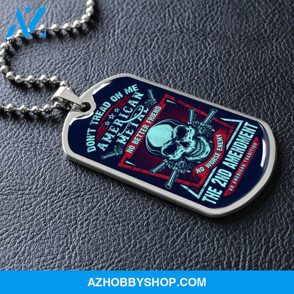 Don't Tread On Me - Graphical Dog Tag & Ball chain (steel) Man
