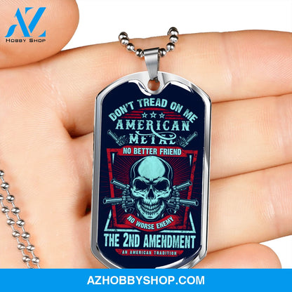 Don't Tread On Me - Graphical Dog Tag & Ball chain (steel) Man