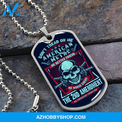 Don't Tread On Me - Graphical Dog Tag & Ball chain (steel) Man