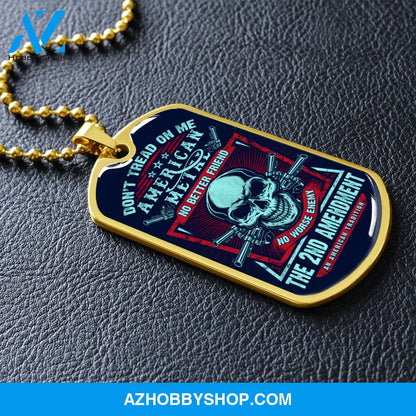 Don't Tread On Me - Graphical Dog Tag & Ball chain (steel) Man