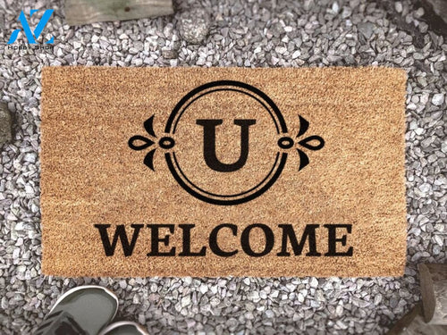 Doormat Personalized - Monogram Welcome Mat - Monogram Doormat - Coir Door Mat - Custom Wedding - Closing - Housewarming