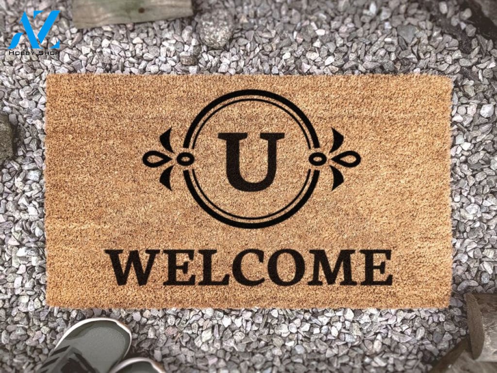 Doormat Personalized - Monogram Welcome Mat - Monogram Doormat - Coir Door Mat - Custom Wedding - Closing - Housewarming