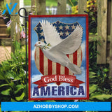 Dove of peace, US flag, Blue sky, God bless America - Jesus Flag