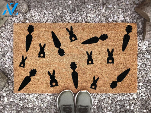 Easter Bunny Doormat - Spring Door Mat - Custom Doormat - Easter Decor - Happy Easter - Easter Doormat - Spring Mat -