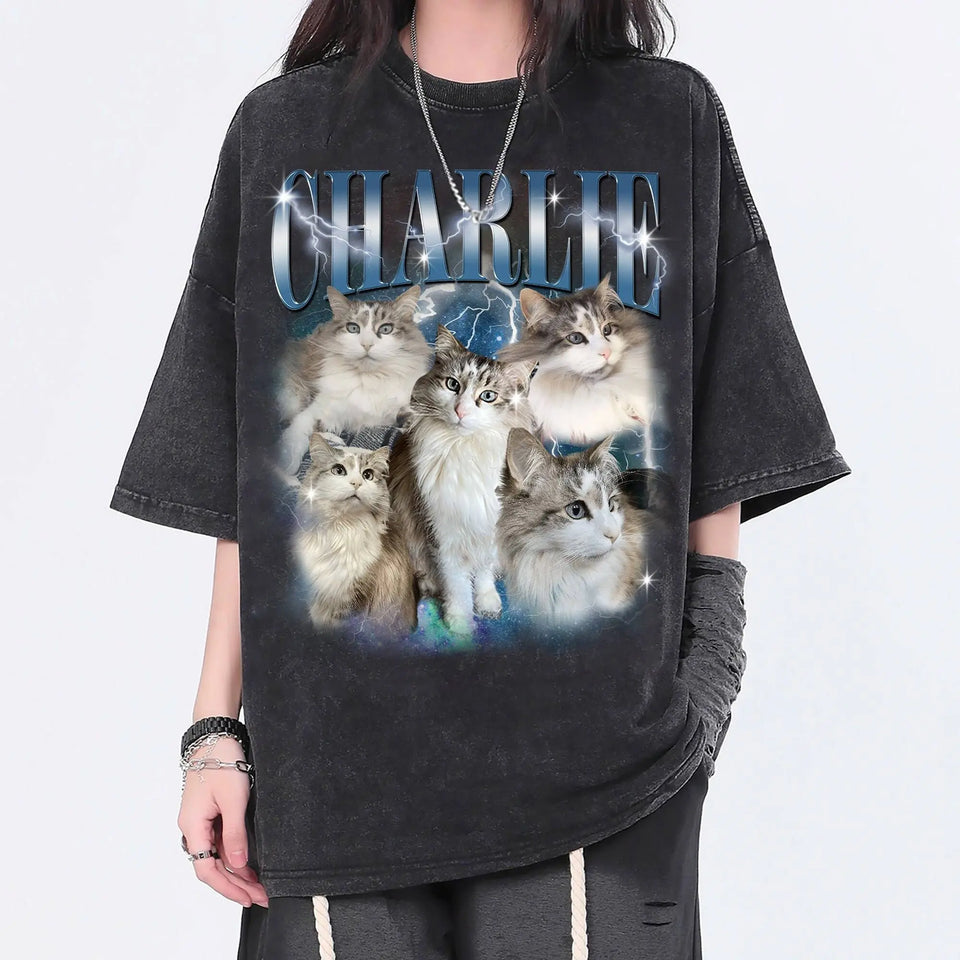 Custom Pet Photo T-Shirt, Gift for Pet Lovers