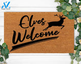 Elves Welcome Custom Pet Rug Cute Front Doormat NewHome Owner Family Name Present For Her & Him