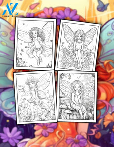 Enchanting Fairy Girls 30 Pages Printable Coloring Book