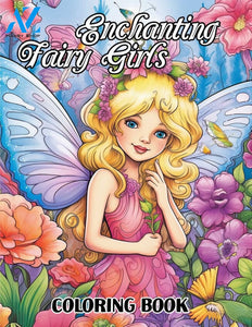 Enchanting Fairy Girls 30 Pages Printable Coloring Book