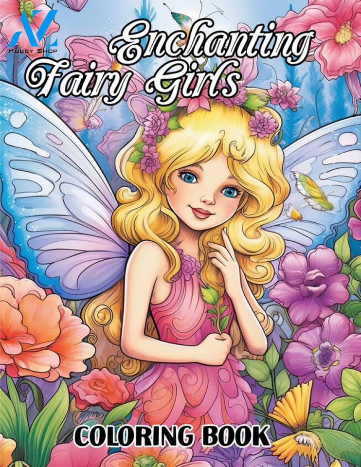 Enchanting Fairy Girls 30 Pages Printable Coloring Book