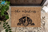 English Springer Spaniel Personalized Doormat Custom Doormat Welcome Mat Housewarming Gift Last Name Door Mat Dog