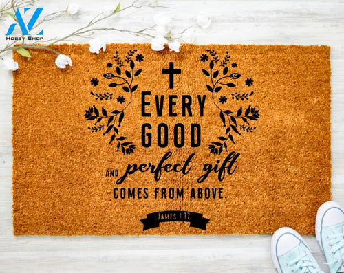 Every God And Perfect Gift Doormat Christ Bible Jesus Decorating Doormat Jesus Doormat Porch Decor