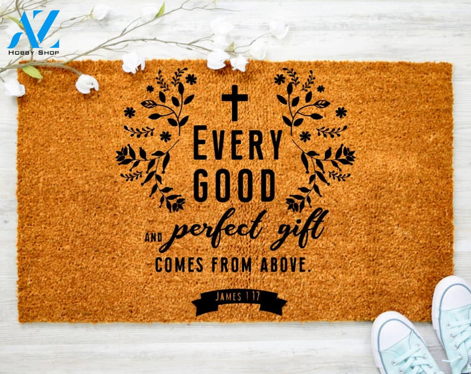 Every God And Perfect Gift Doormat Christ Bible Jesus Decorating Doormat Jesus Doormat Porch Decor