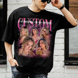 Custom Girlfriend with Photo T-Shirt, Boyfriend Shirt, Wife Shirt, Personalized Birthday Gift